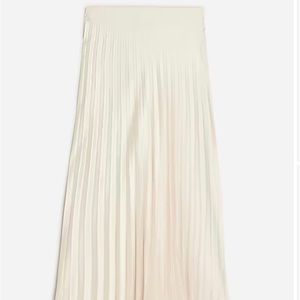 Pleated Pull On Midi Skirt BN757 Ivory Medium Brand New With Tags JCrew